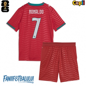 Portugalia Cristiano Ronaldo #7 Echipament de Fotbal Replică Mondial 2026 Copii Acasa (+ Șorturi)